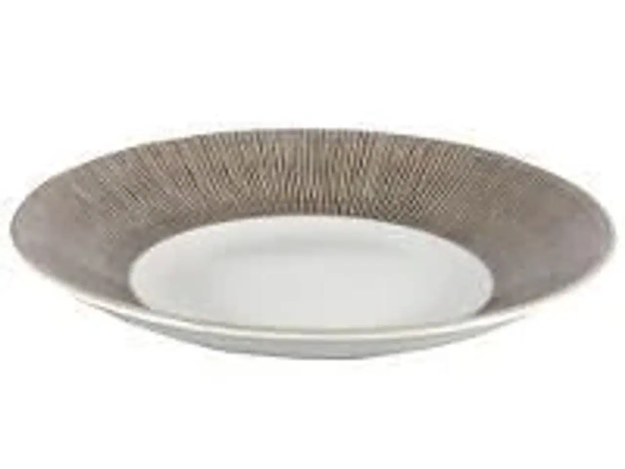 Billede 1 - 7 stk. Tallerken dyb m/sort fane 281 mm Bamboo Churchill