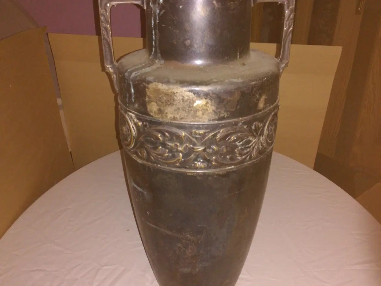 Billede 1 - Vase forsølvet 50 cm høj. 