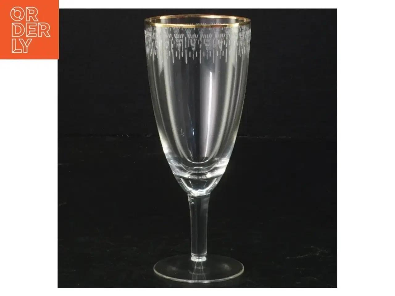 Billede 2 - Krystalglas med guldkant (str. 13,5 cm)