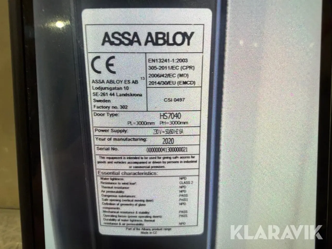 Billede 8 - Hurtigport ASSA ABLOY HS7040