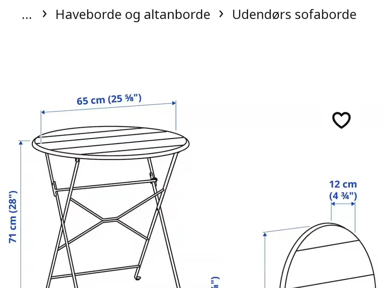 Billede 3 - Ikea Sundsö cafebord 
