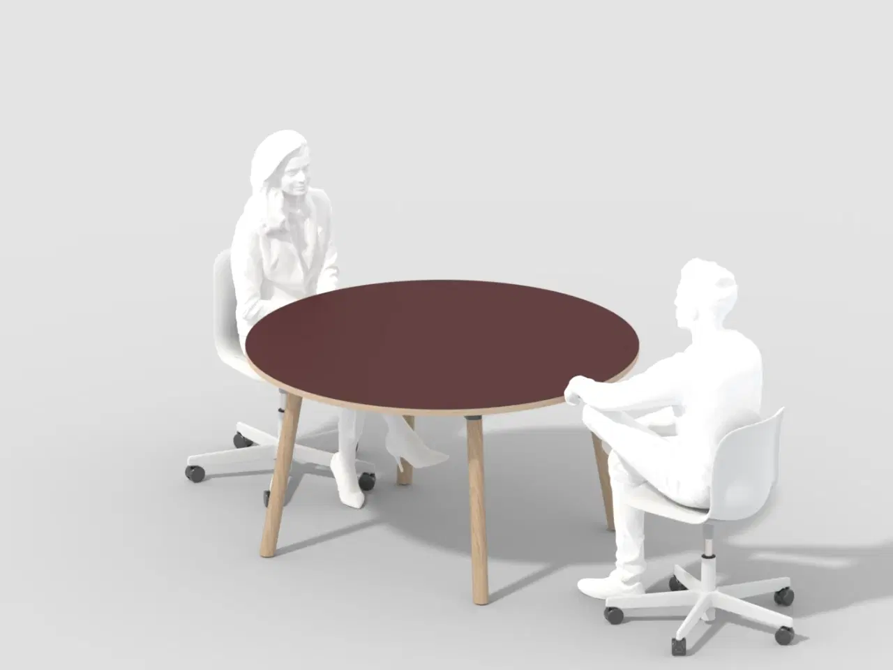 Billede 4 - NYT arkitekttegnet mødebord MN300 Ø140