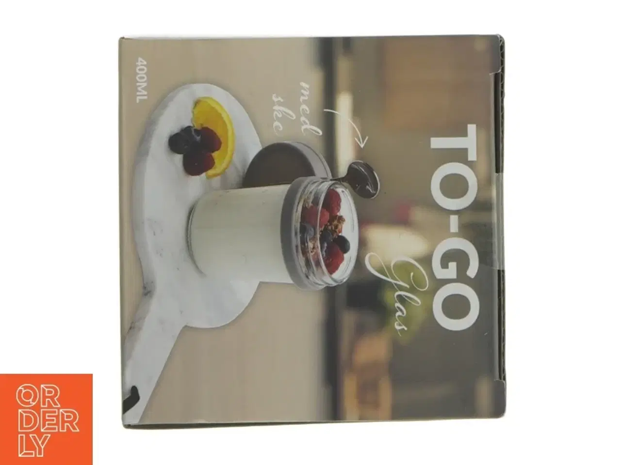 Billede 2 - To-go glas med ske (str. 400ml)