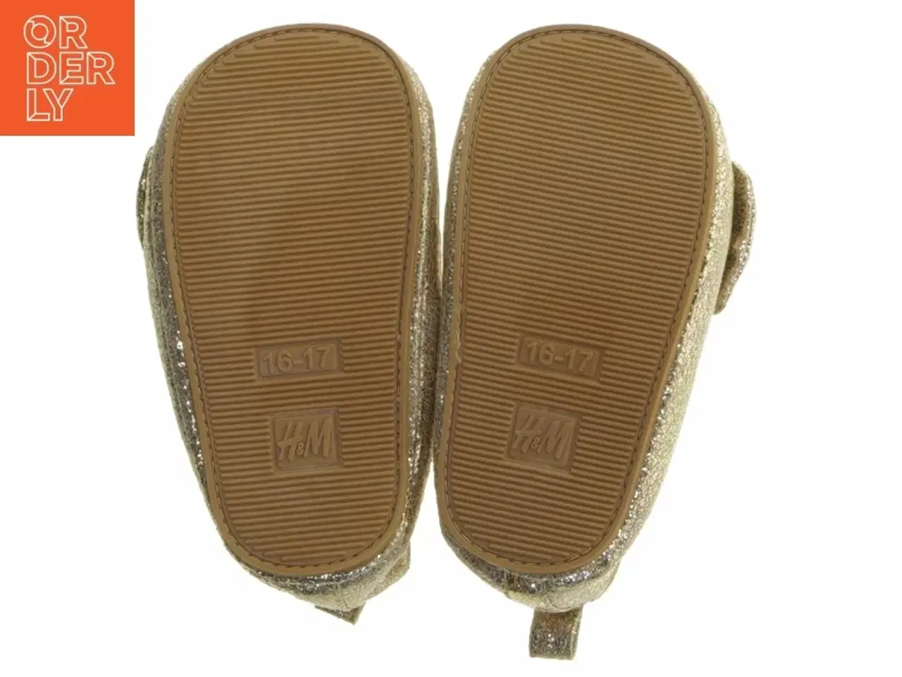 Billede 2 - Guld babysko med sløjfe fra H&M (str. 16-17 )
