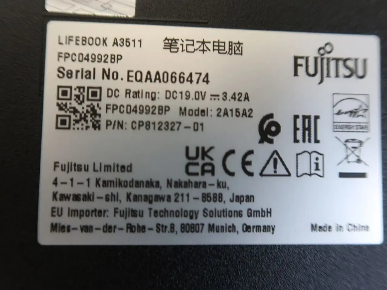 Billede 3 - Bærbar PC FUJITSU LifeBook A3511