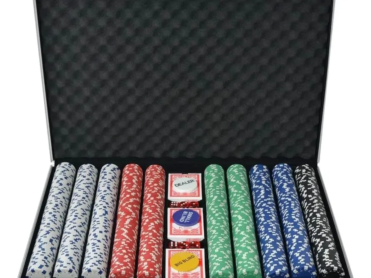 Billede 1 - Pokersæt med 1.000 jetoner aluminium
