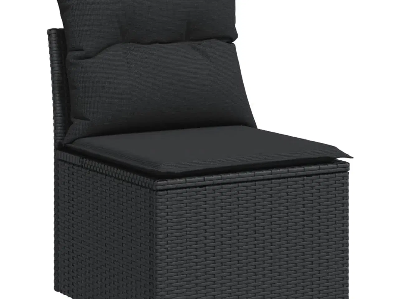 Billede 3 - Sofasæt til haven 7 dele med hynder polyrattan sort