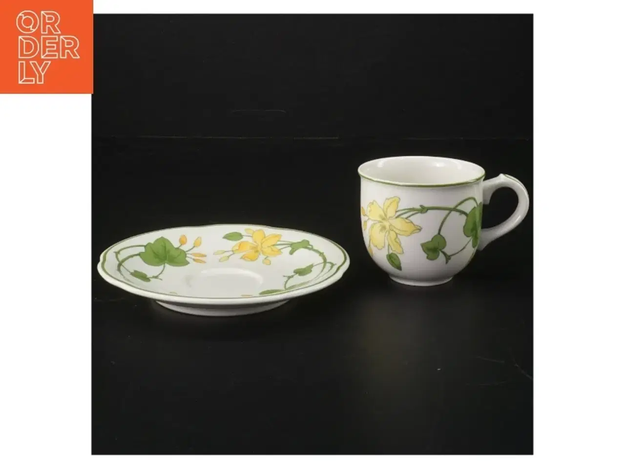 Billede 2 - Kaffekopper med blomsterdekoration fra Villeroy & Boch (str. Ø. 13,5 cm. h 6 cm ø. 7 cm)