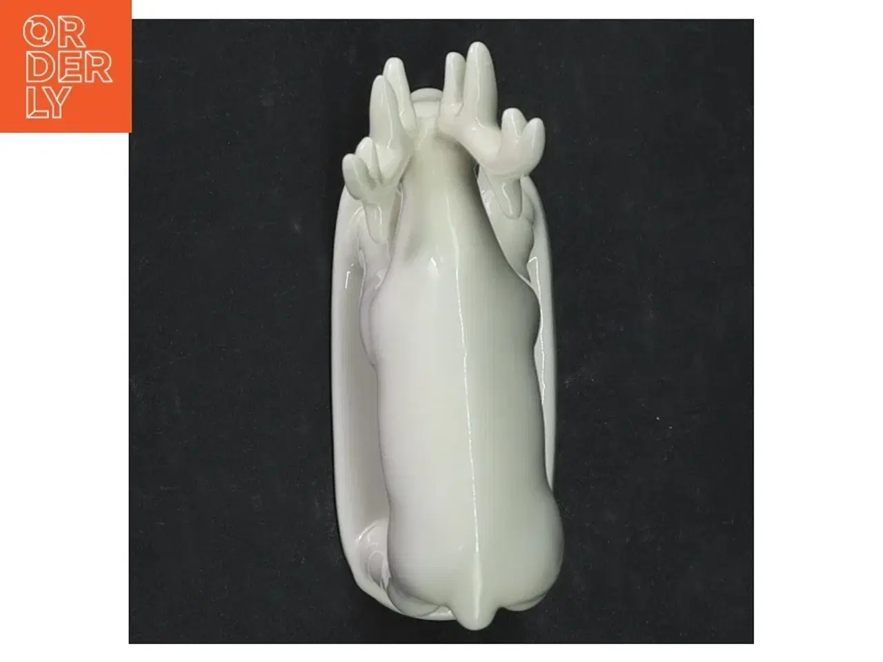 Billede 3 - Hvid porcelæn elgfigur (str. 9,5 x. 7,5 cm)