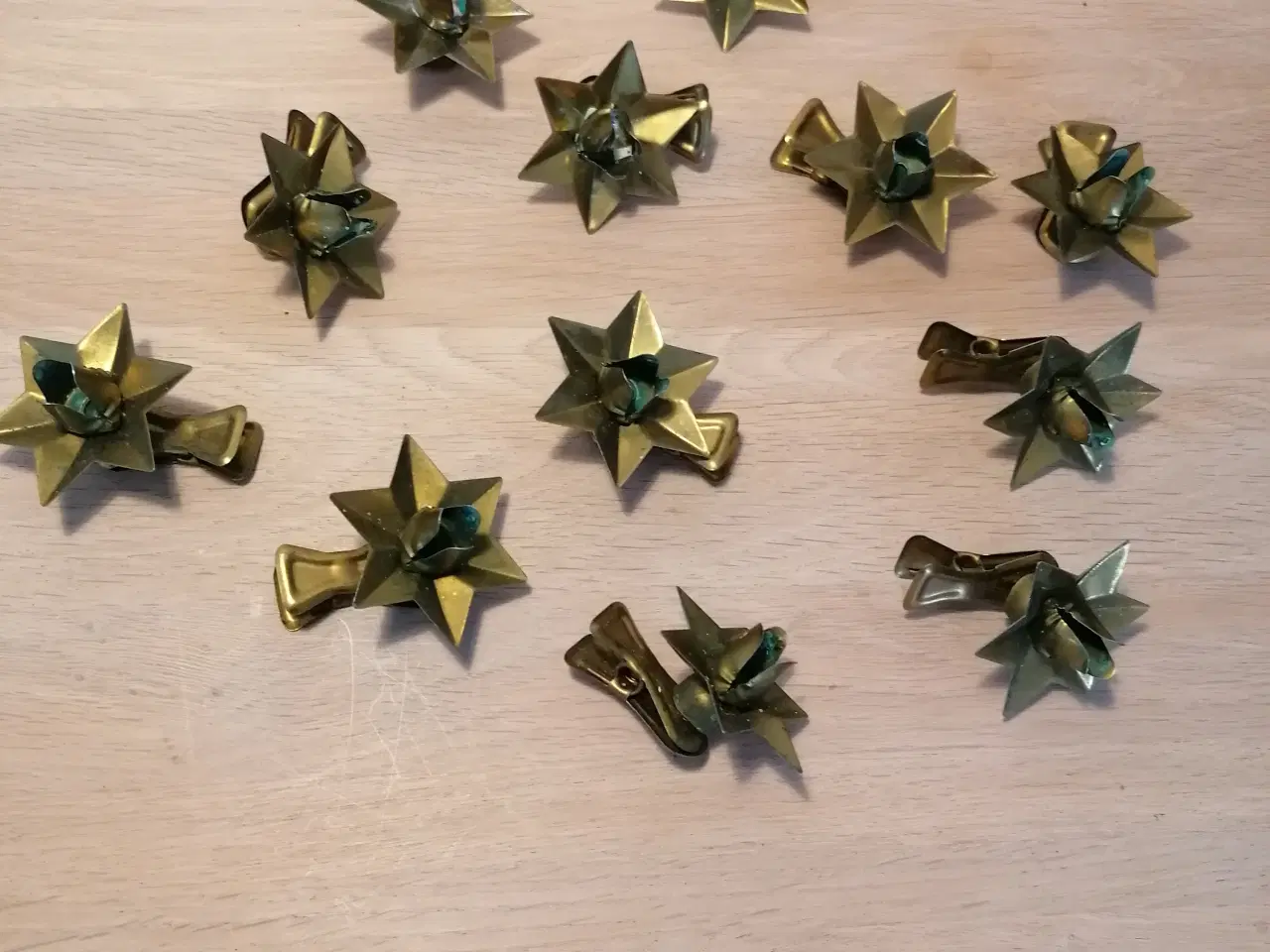 Billede 3 - Gamle juletræs lyseholdere med klemmer 12 stk.