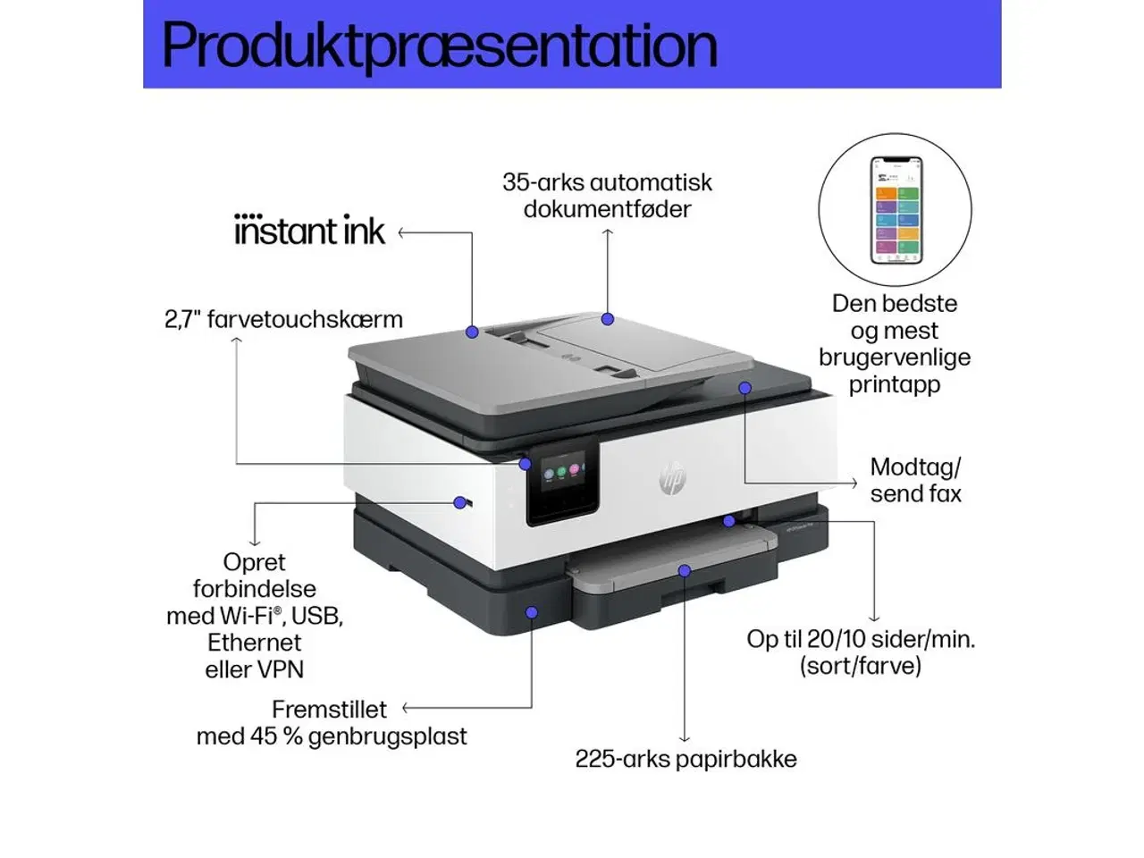 Billede 2 - HP OfficeJet Pro 9010/14/20/30e All-in-One Printer
