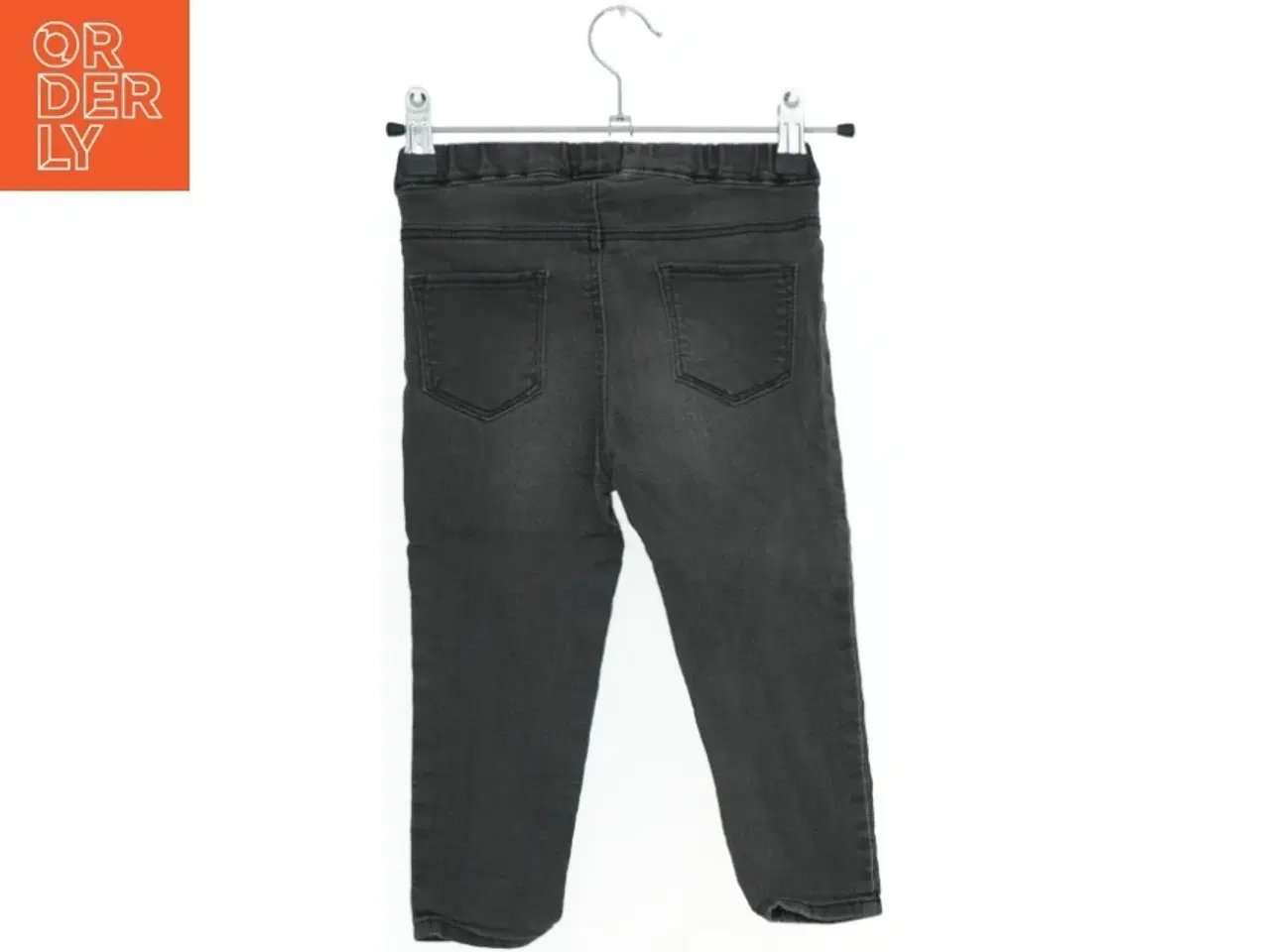 Billede 2 - Mørkegrå stretch-jeans fra H&M (str. 92)