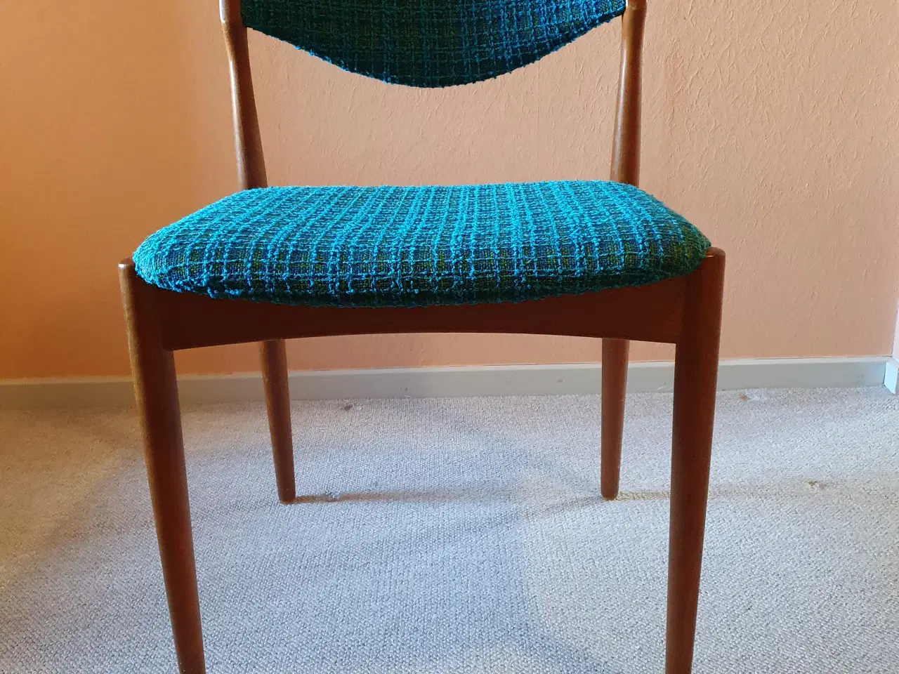 Billede 1 - 4 stk. spisestuestole i teaktræ