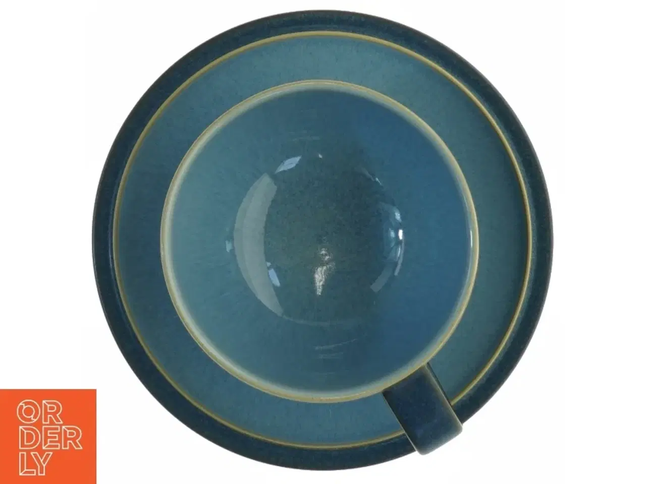 Billede 2 - Tekop med underkop fra Denby (str. Diameter 15,5 cm kop 10 cm h, 6 cm)