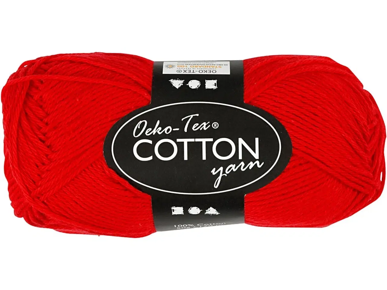 Billede 1 - Mørk Rød Bomuldsgarn 8/4 - 170m, 50g