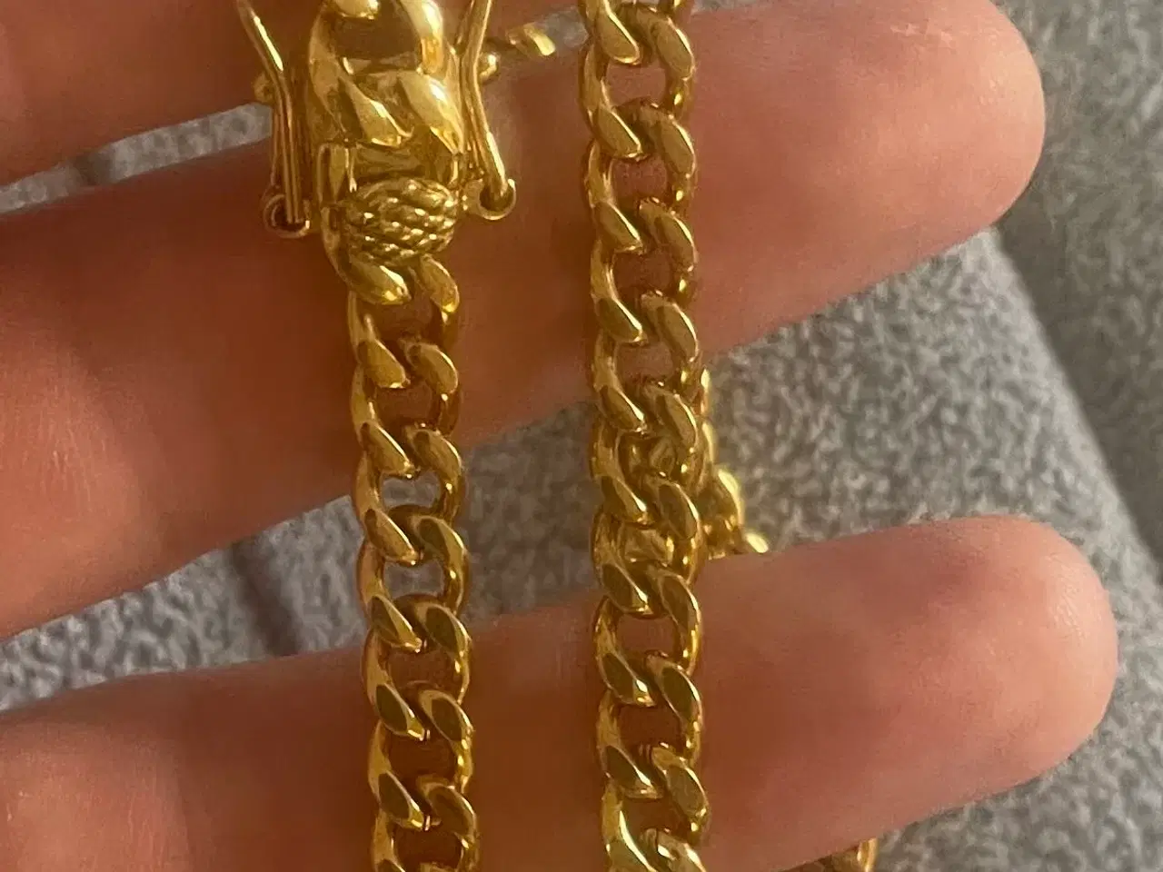 Billede 4 - 6mm 14kt goldfilled panserkæde med kasselås