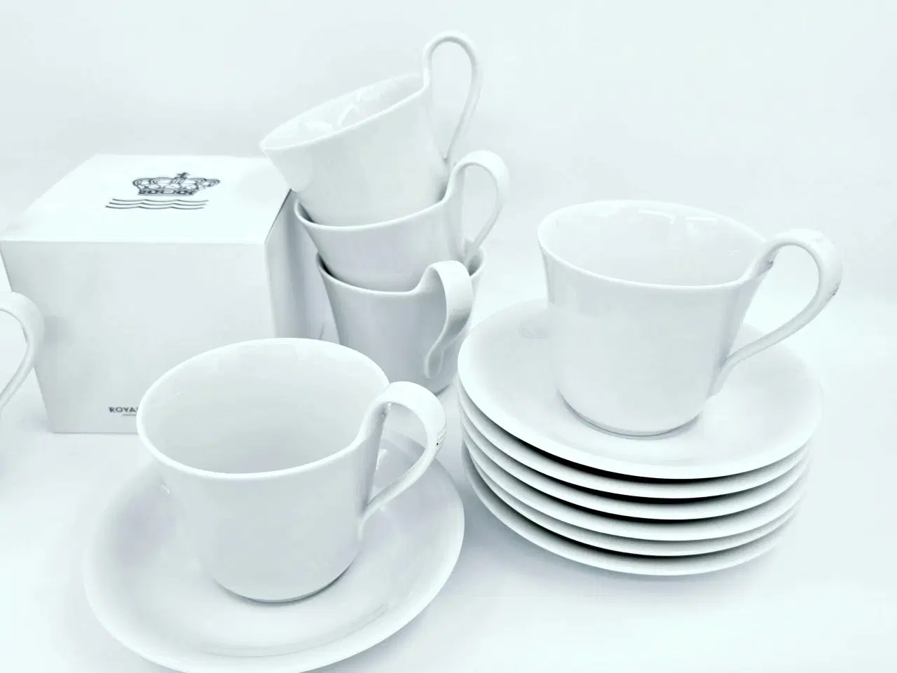 Billede 3 - Royal Copenhagen Hvid Højhankskop & Underkop 1 sor