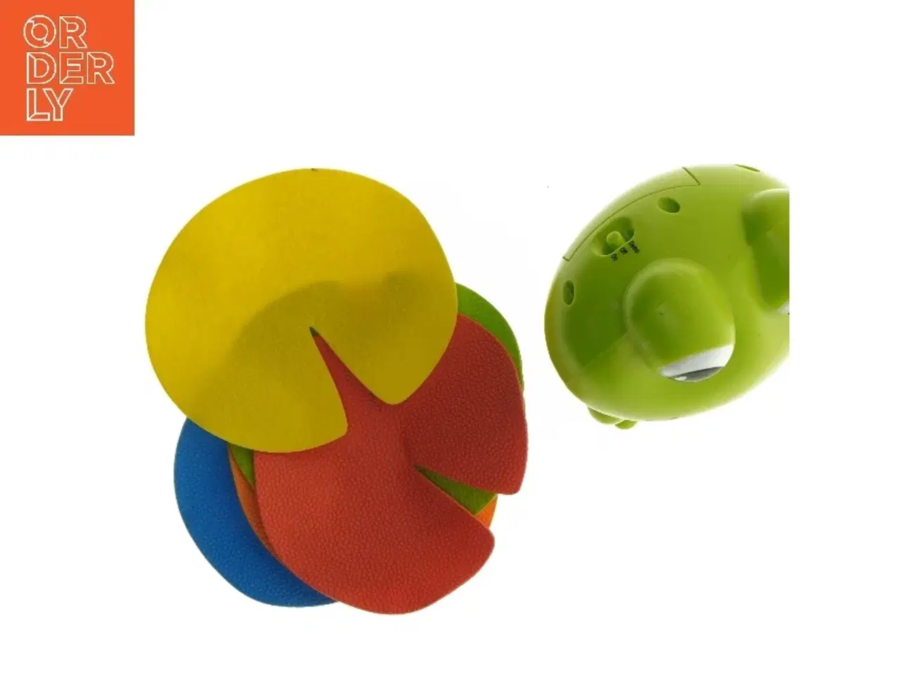 Billede 3 - Frø legetøj med farverige blade (str. 13,5 cm)