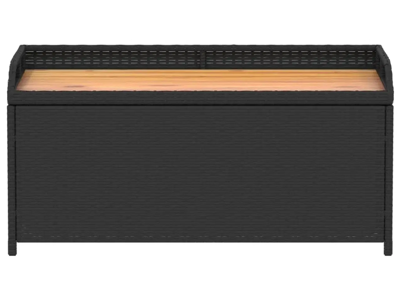 Billede 4 - Opbevaringsbænk 100x50x52 cm polyrattan og akacietræ sort