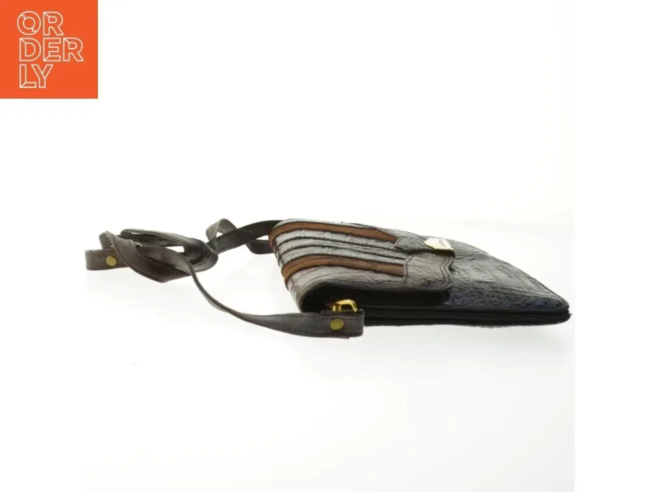 Billede 3 - Krokodilskind håndtaske fra La Toscana (str. 26x19 cm)