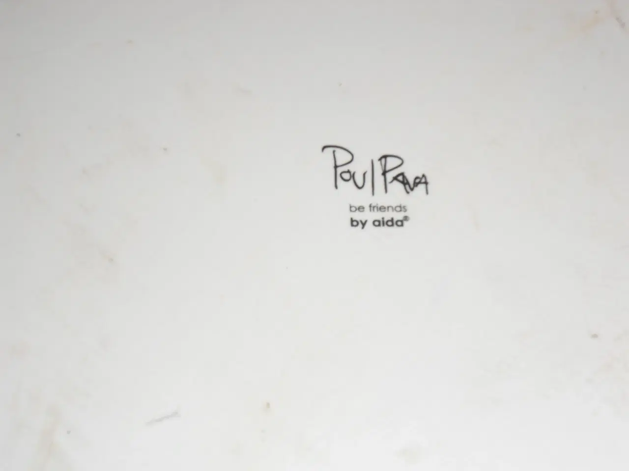 Billede 4 - POUL PAVA. Aida. Stort rundt fad/platte i porcelæn