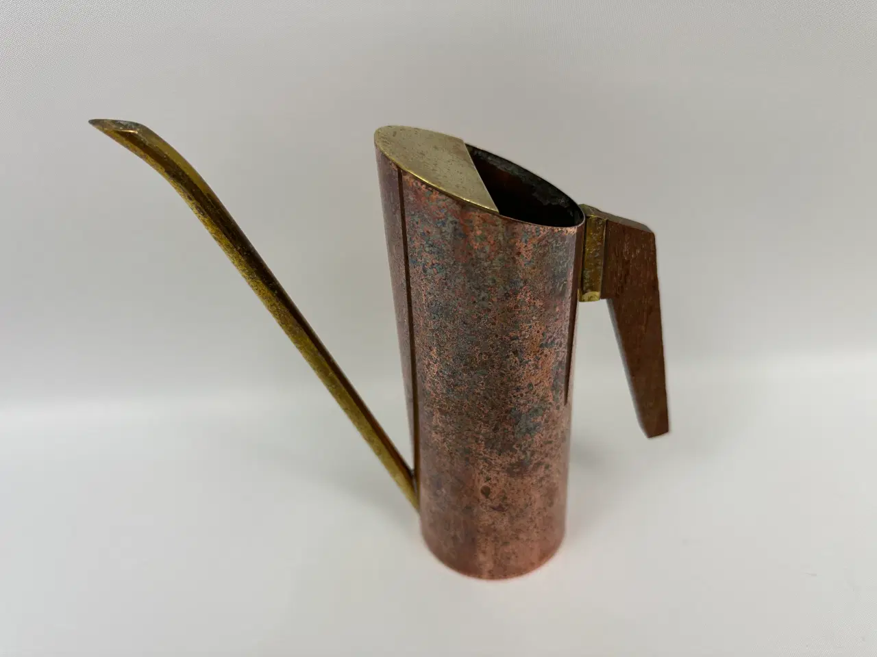 Billede 1 - Vintage messing / kobber / teak vandkande