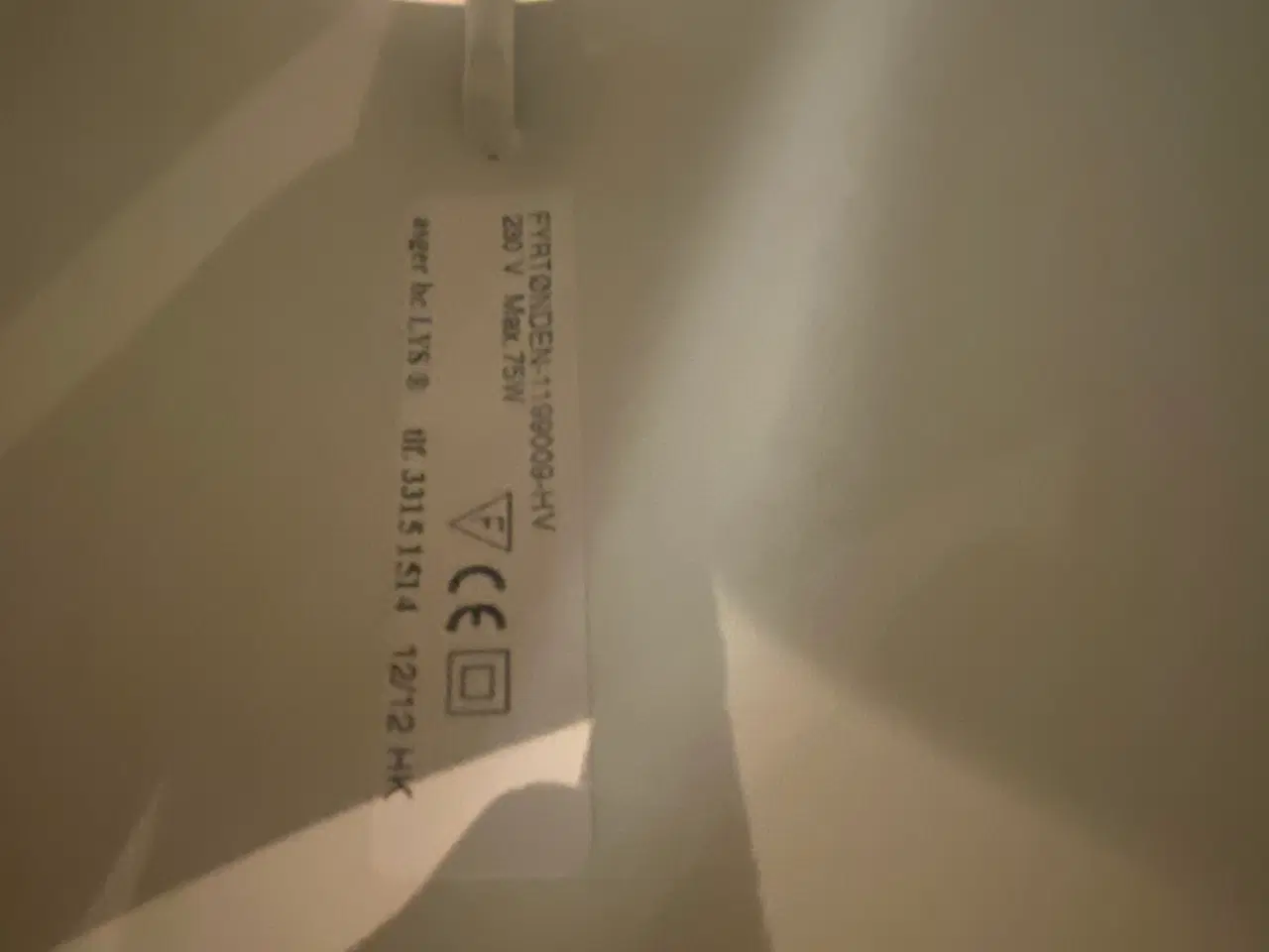 Billede 5 - Asger BC, Fyrtønden, loftslampe