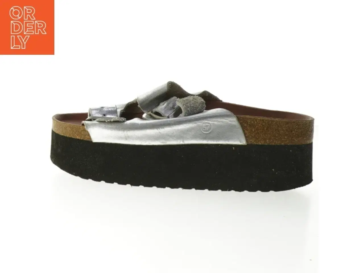 Billede 1 - Sølvfarvede sandaler med platform fra Sixty Seven (str. Længde, 24,5 cm)