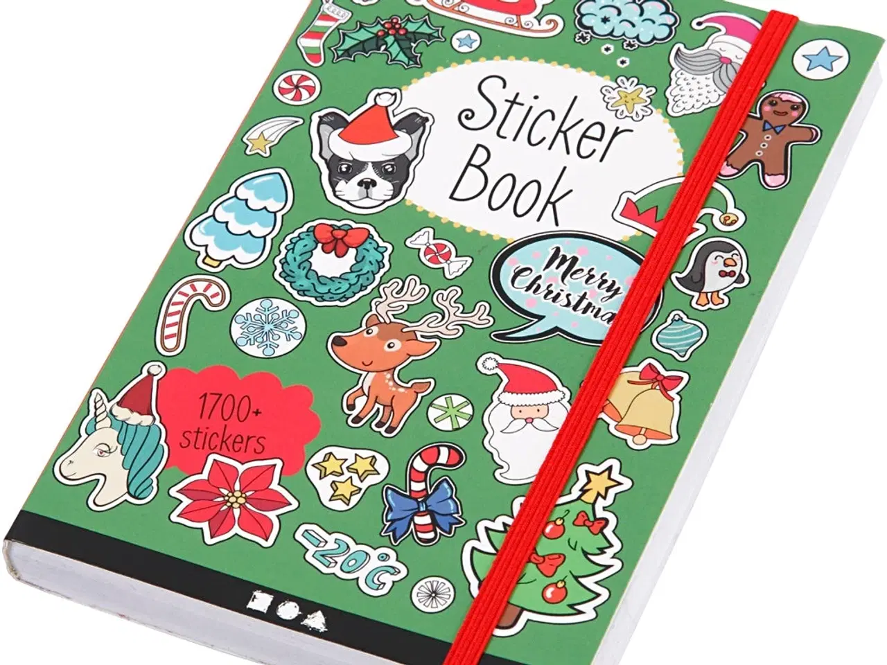 Billede 1 - Bog med stickers, julemotiver, str. 11,5x17 cm, 76 ark, 1 stk.
