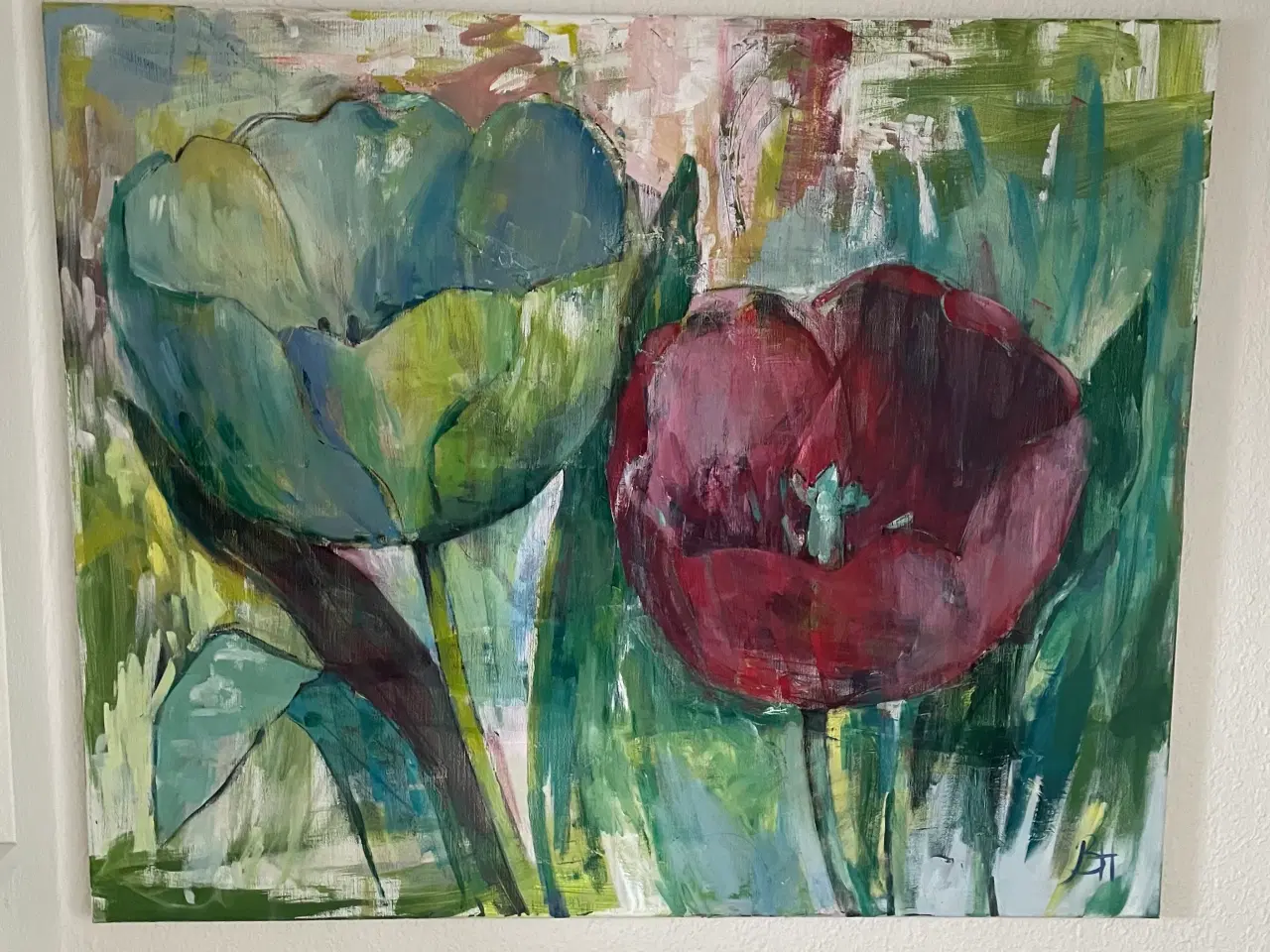 Billede 1 - Bella Husted maleri af tulipaner 90 x 110