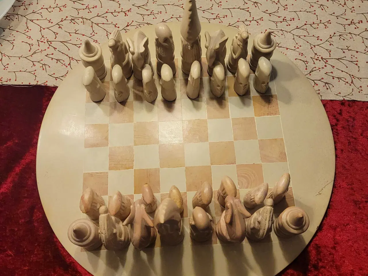 Billede 1 - Afrikansk fedtstens skakbræt