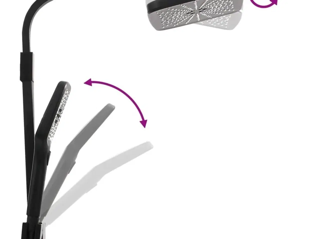 Billede 6 - Dobbelt brusehoved med blandingsbatteri og slange messing sort