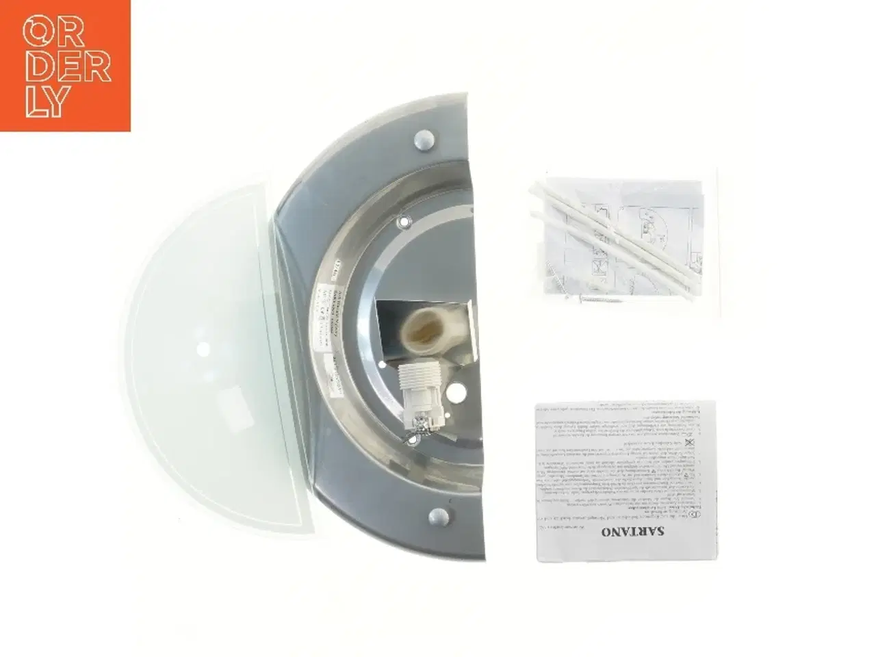 Billede 1 - Væglampe med halvcirkelformet design (str. 31,5x15,5 cm)