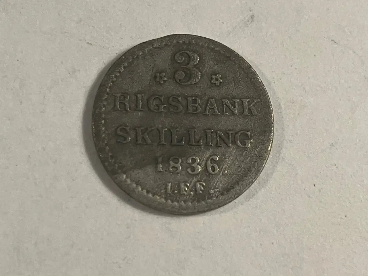 Billede 1 - 3 rigsbankskilling 1836