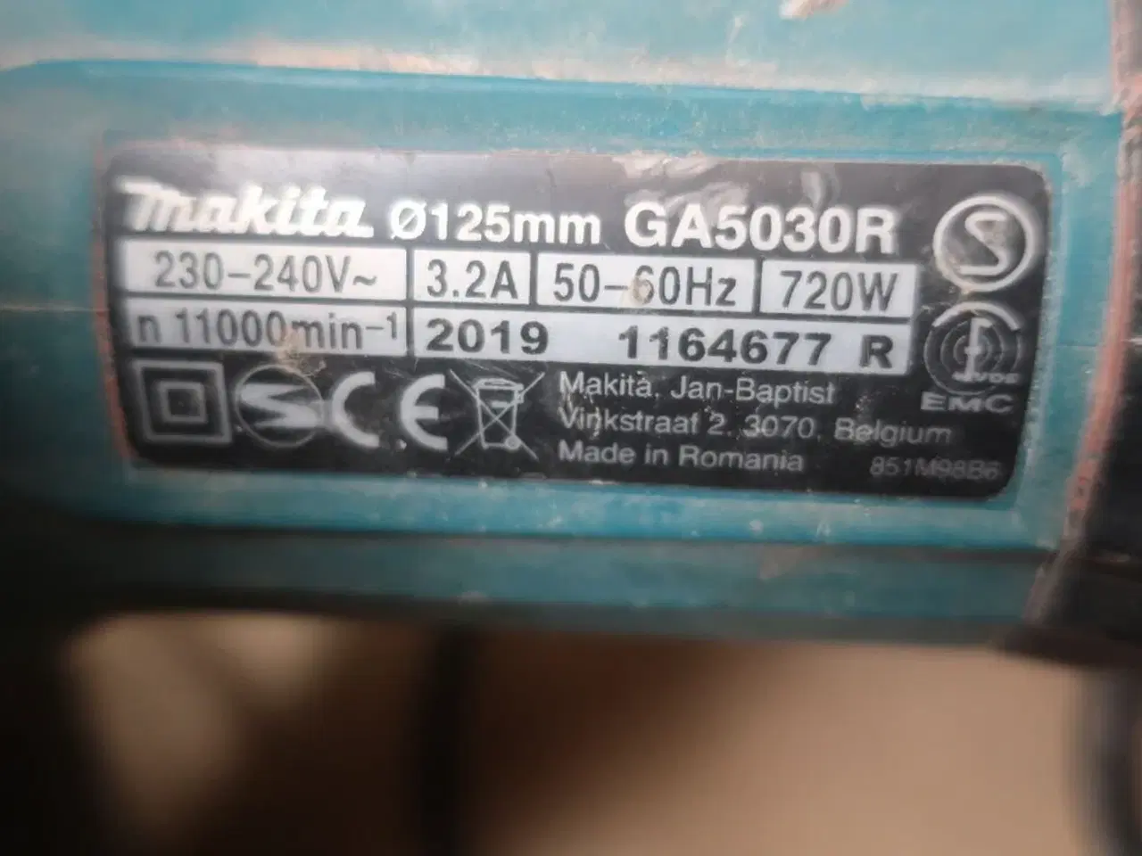 Billede 3 - Vinkelsliber, boremaskine mv. MAKITA Model: GA 503R, GA 9020R, HK1820