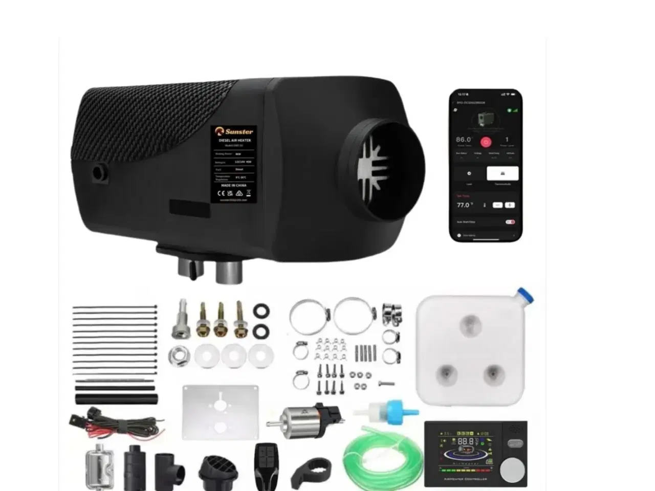 Billede 2 - Kinafyr 8 Kw 12 volt med appstyring silent pumpe