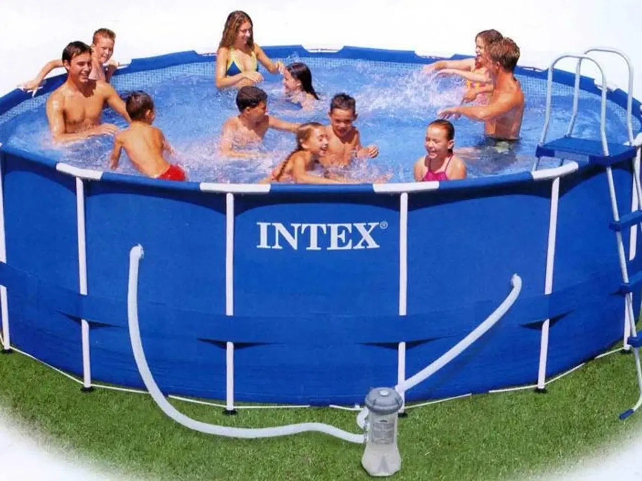 Billede 1 - Intex Pool 10.000 l - Ubrugt med pumpe og stige.