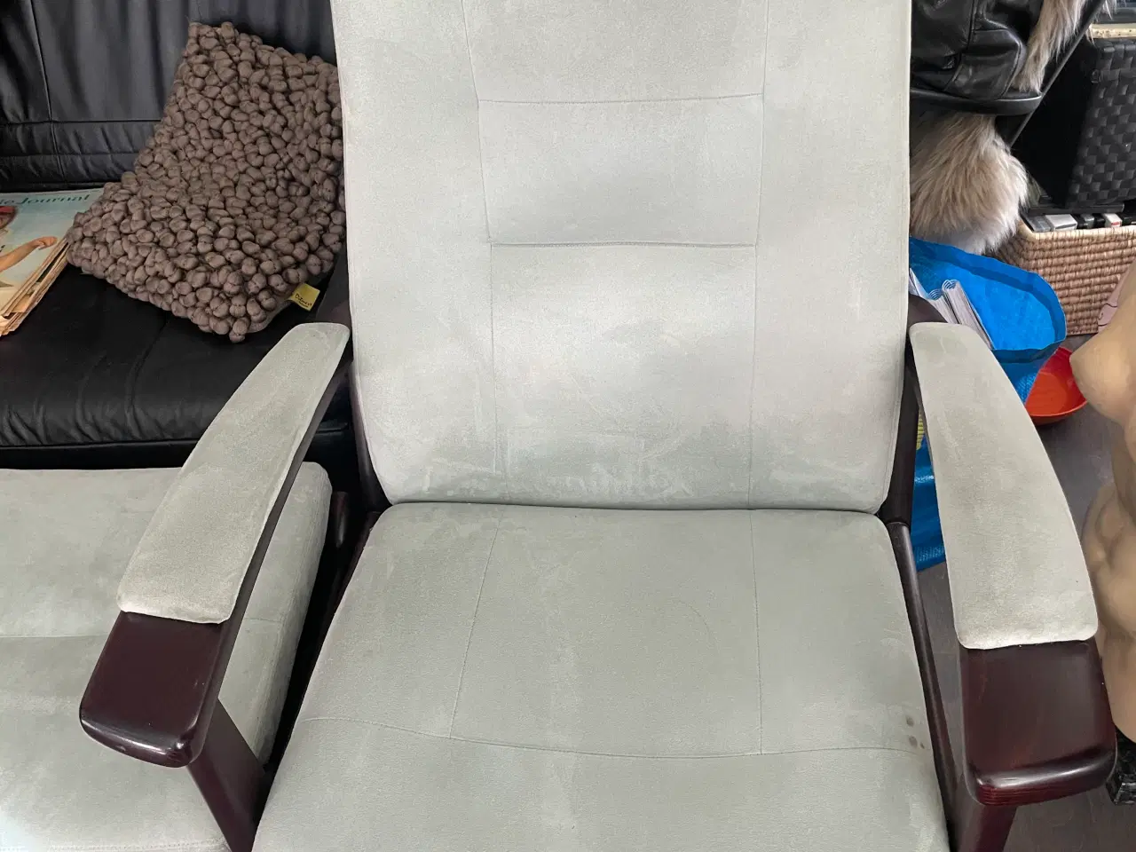 Billede 2 - Farstrup lænestol og fodskammel