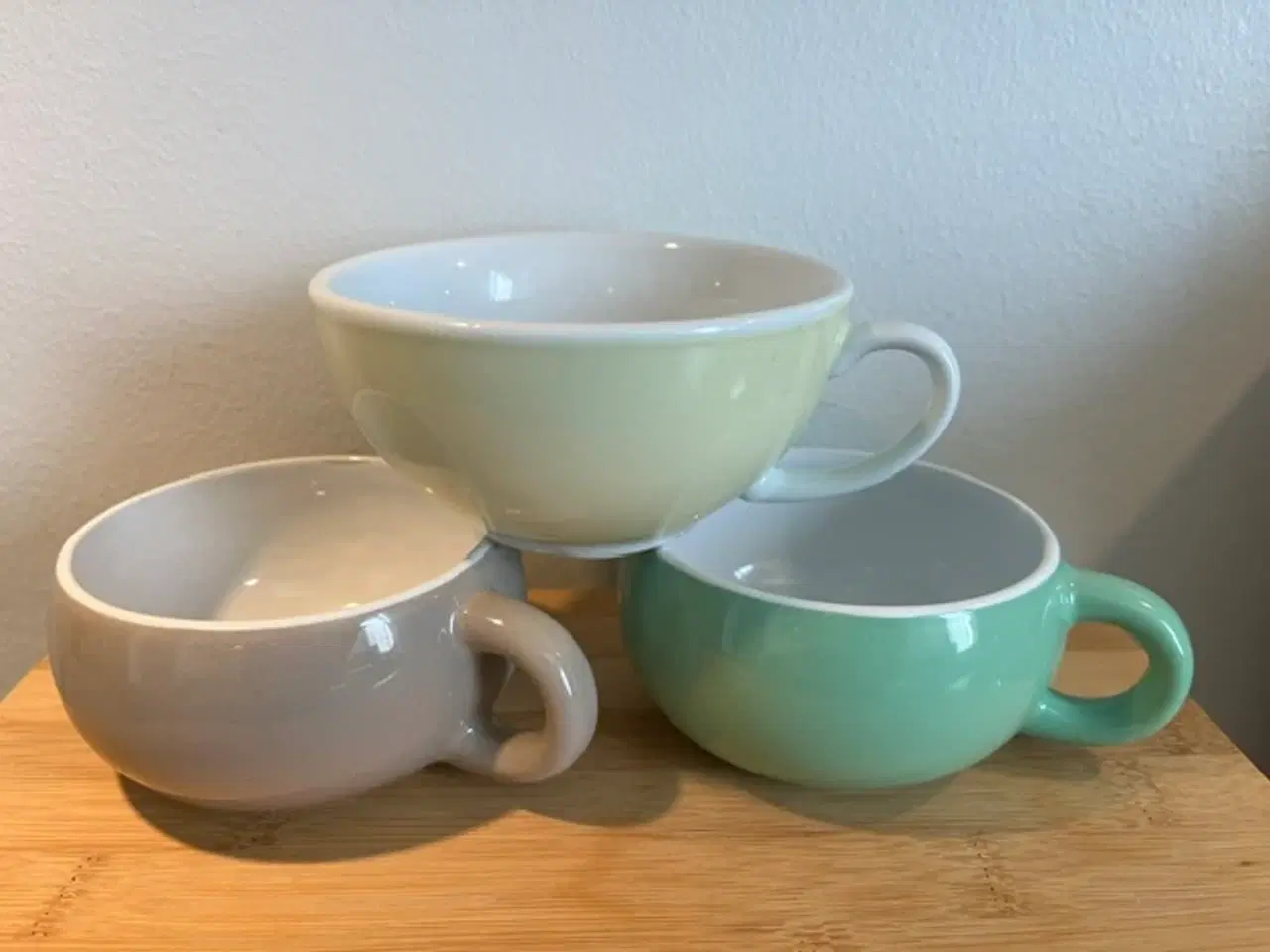 Billede 1 - 3 Hyggelige Pastelland-kopper (inkl. Falby Design)