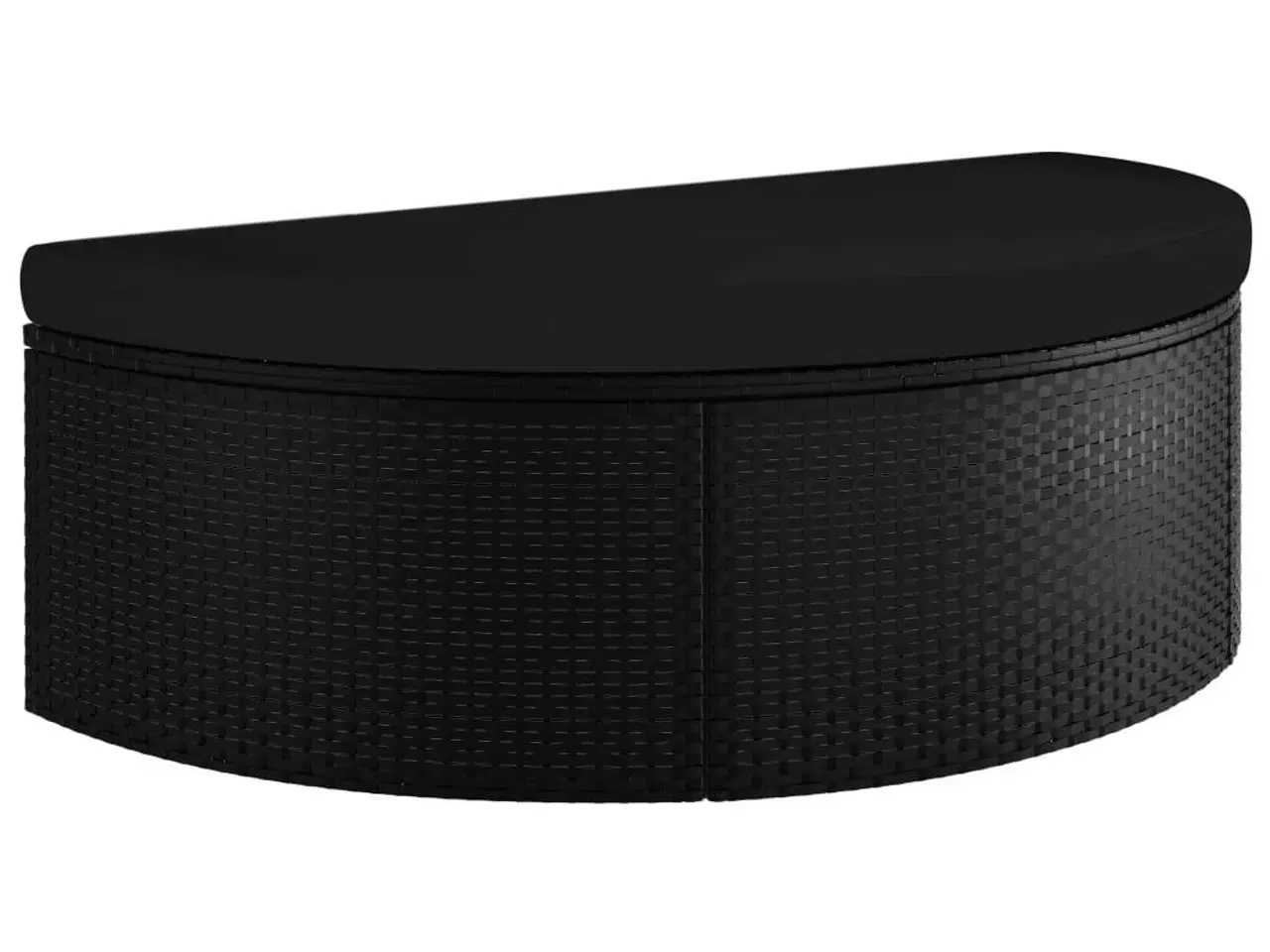 Billede 7 - Liggestol med hynde polyrattan sort