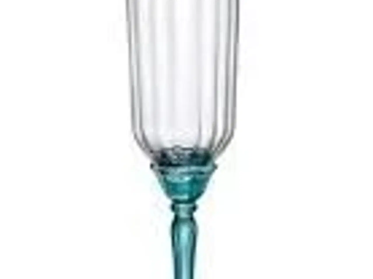 Billede 1 - 12 stk. Champagneglas Florian m/ blå stilk 24 cl Restlager