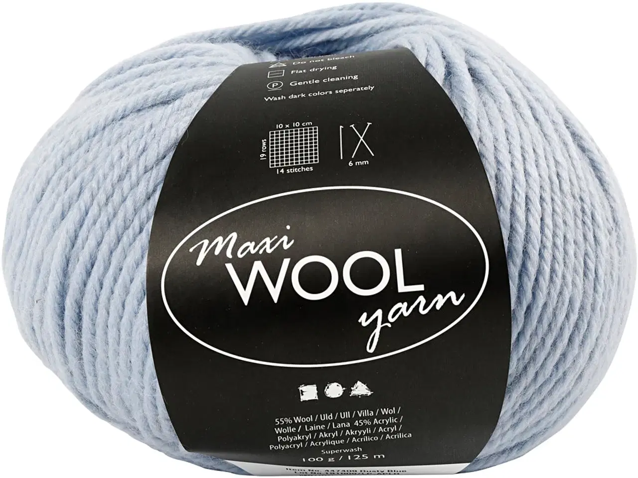 Billede 1 - Sart Blå Uldgarn 125m - Blødt og Holdbart