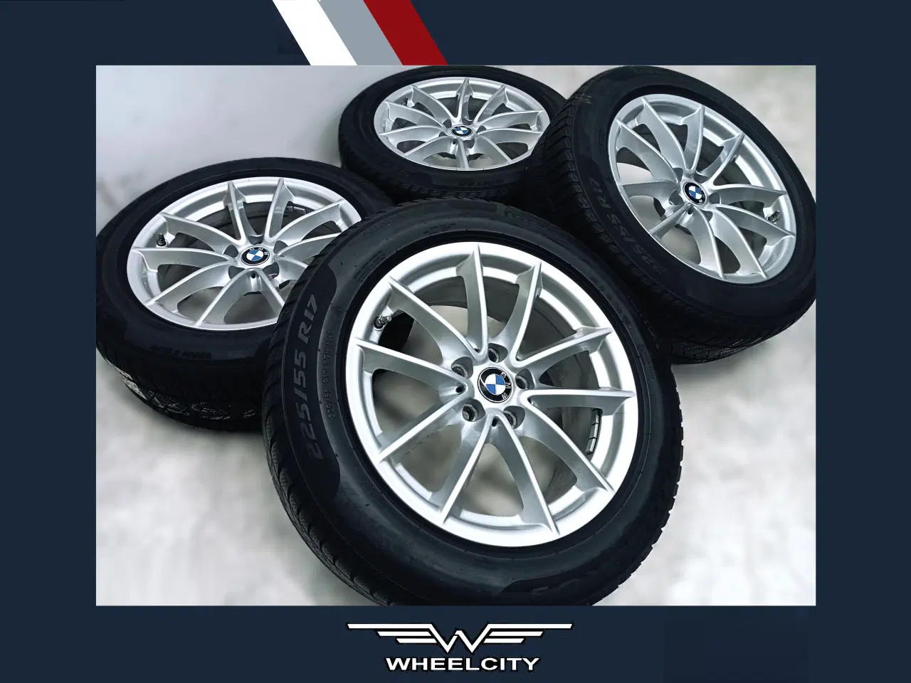 Billede 1 - 5x112 17" ET27 nav 66,6ø BMW vintersæt inkl.TPMS