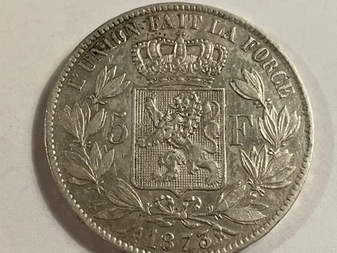 Billede 1 - 5 Francs Belgium 1873