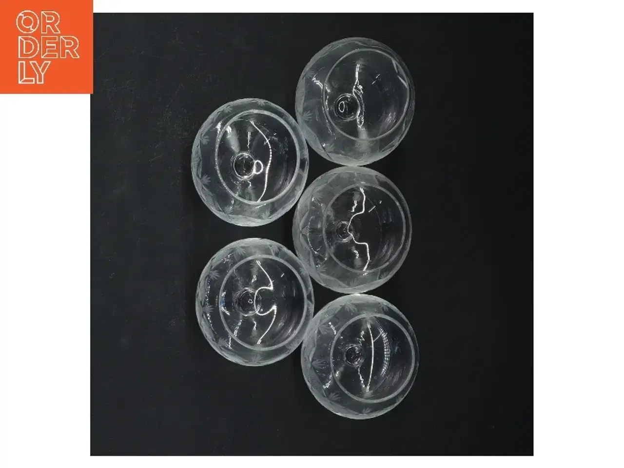 Billede 3 - Sæt med 5 krystalglas, 9 cm (str. 5 styk, 9 cm)fra Wien antik