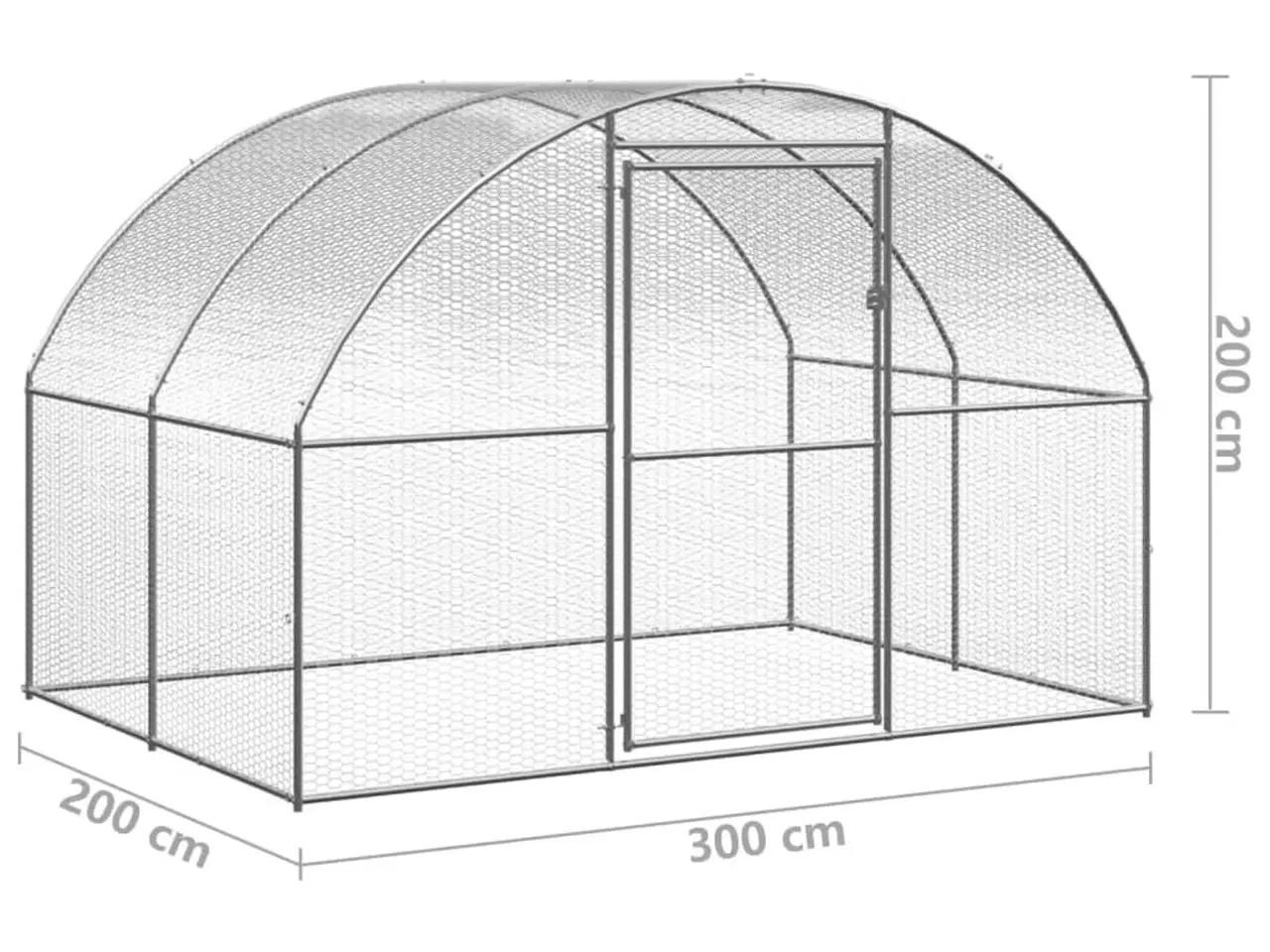 Billede 10 - Hønsehus 3x2x2 m galvaniseret stål