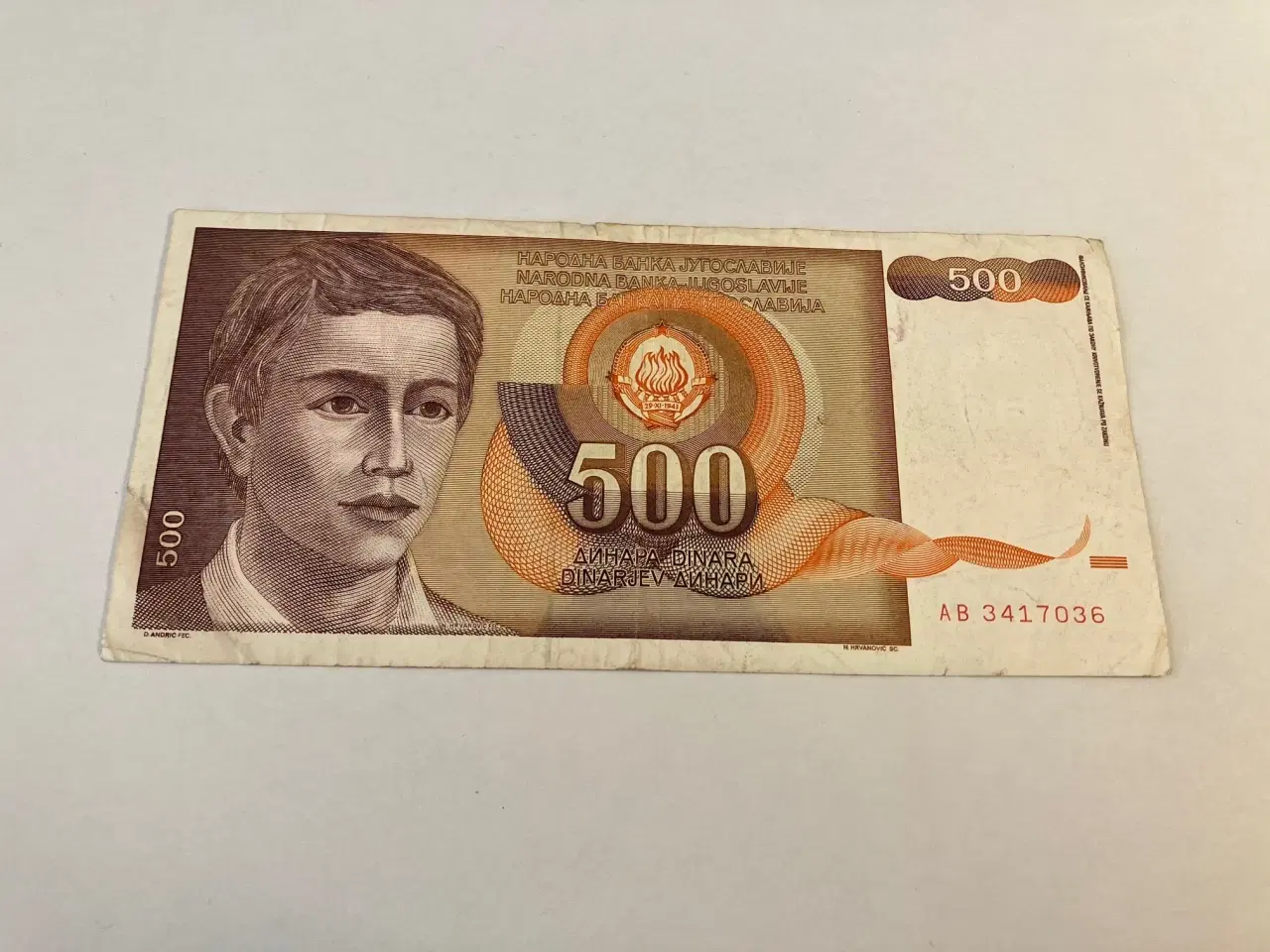 Billede 1 - 500 Dinara Yugoslavia