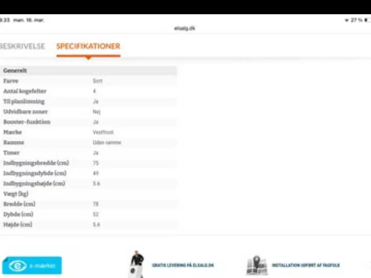 Billede 3 - Induktion kogeplade