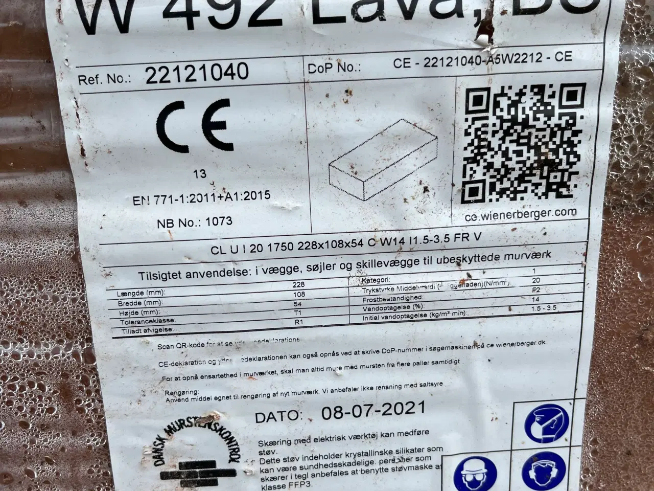 Billede 1 - Mursten W492 “Lava”