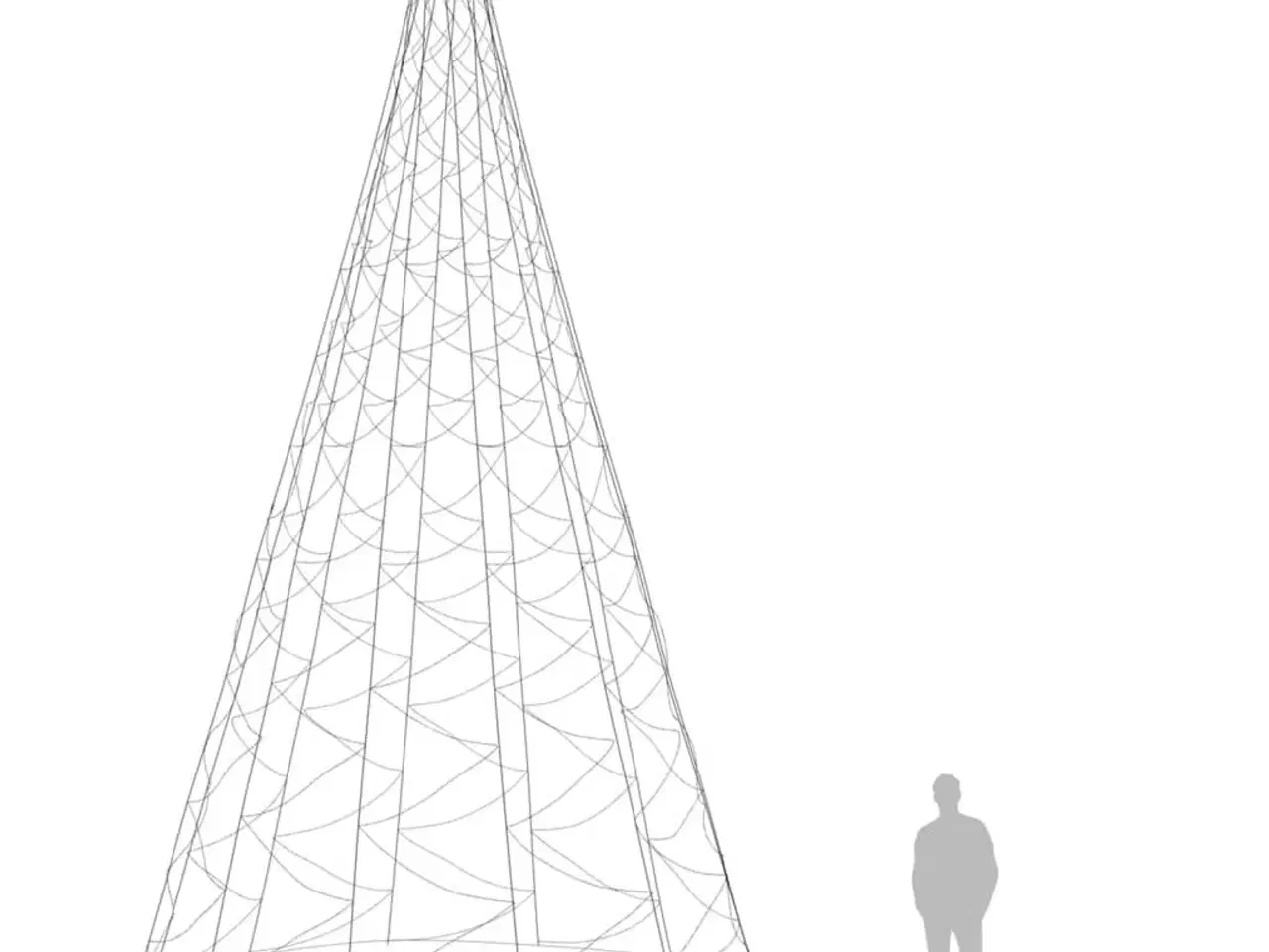 Billede 9 - Juletræ til flagstang 3000 LED'er 800 cm varmt hvidt lys